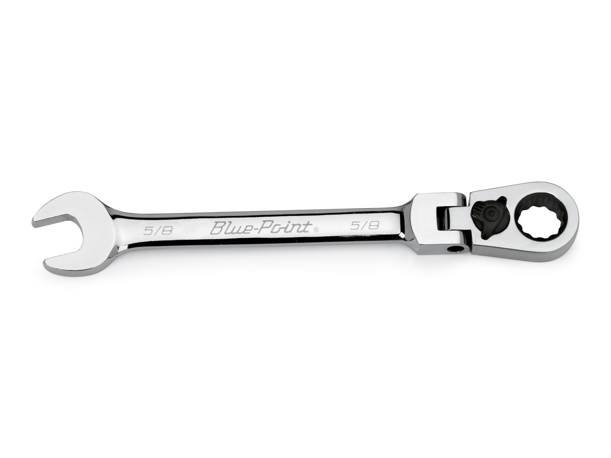 Ratschen-Gabelschüssel, 15° offset 5/8" flexibler Kopf
