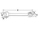 Clé à anneau ouverte Snap-on #18, 9/16"