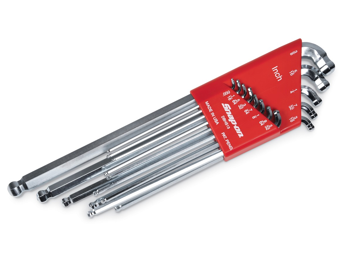 Jeu de clés Inbus à tête sphérique 0,05"-3/8"