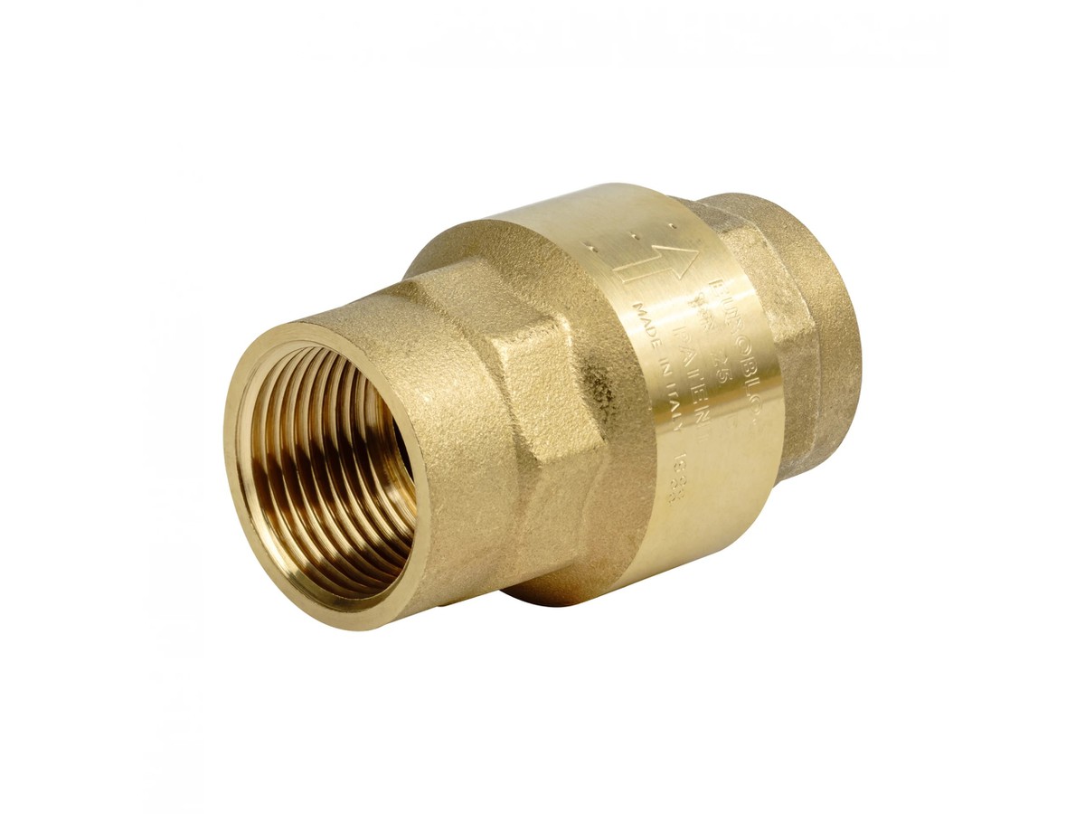Rückschlagventil R1/2iG Ms - Länge: 60 mm, PN40 DN15 Euroblock