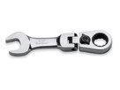 Clé à cliquet à extrémité ouverte courte 9/16" tête flexible